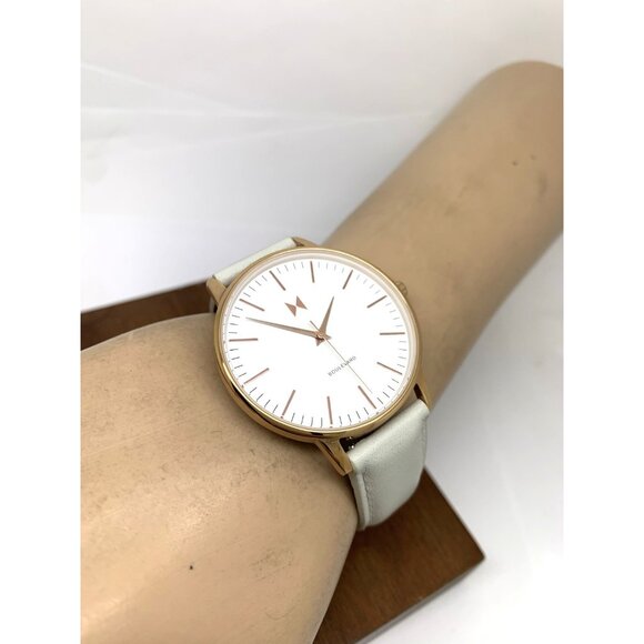 MVMT Women\'s Watch Boulevard Quartz Rose Gold White Dial Gray Leather Band 38mm main image 4